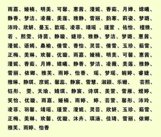 女孩孩子名字大全