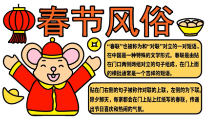 对联手抄报怎么画怎么写