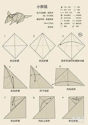 怎么用纸折立体的鸡