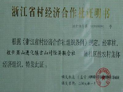 浙江省村经济合作社组织条例