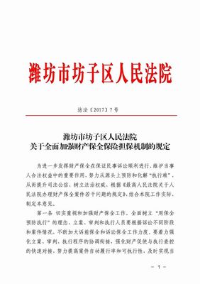 财产保全规定