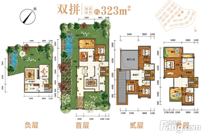 叠拼户型图