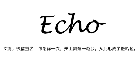 echo 英文名