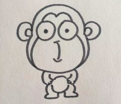 快来画一只萌萌哒的小猴子简笔画教程