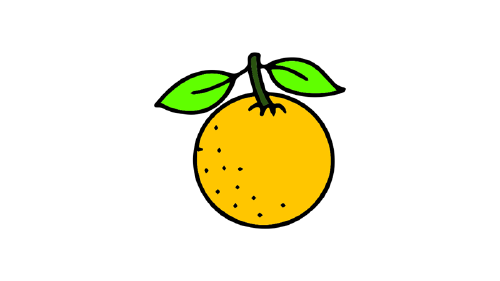 橘子简笔画图片 简单图片
