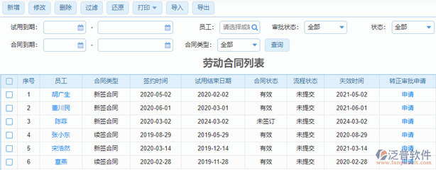 劳动合同查询