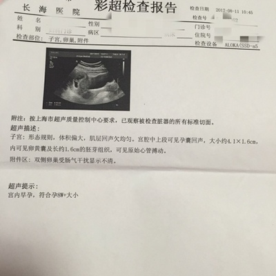 怀孕8周胎芽多大正常