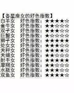 好色星座