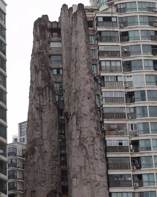 上海长寿路假山