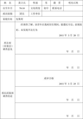政审单位意见怎么写