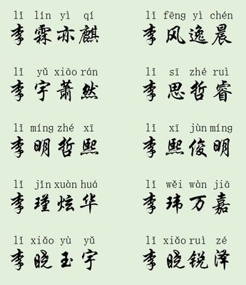 李宇什么男孩起名大全