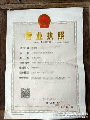 个体工商户营业执照没有名称