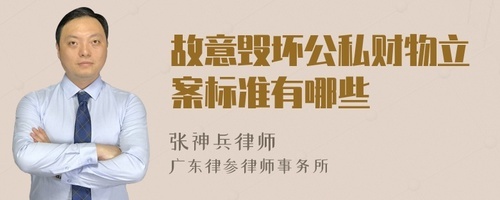 故意毁坏公私财物罪立案标准