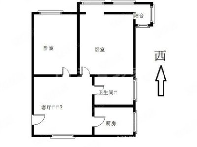 客厅门对着厨房