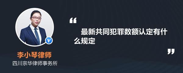 最新共同犯罪数额认定