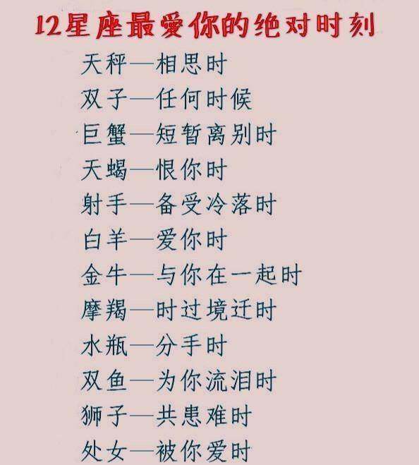 十二星座的秘密
