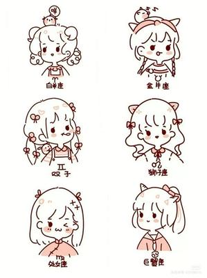 十二星座简笔