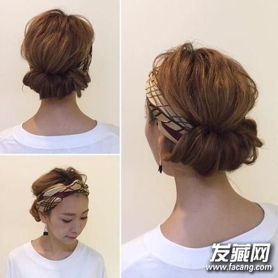 长发发带的戴法