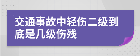 轻伤二级属于几级伤残