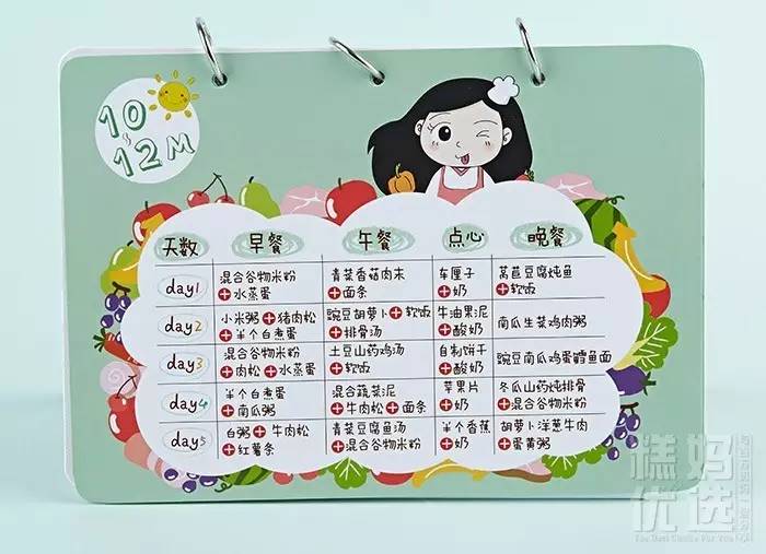 一岁内宝宝辅食安排表