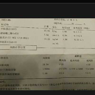 怀孕4个月的甲胎蛋白是多少