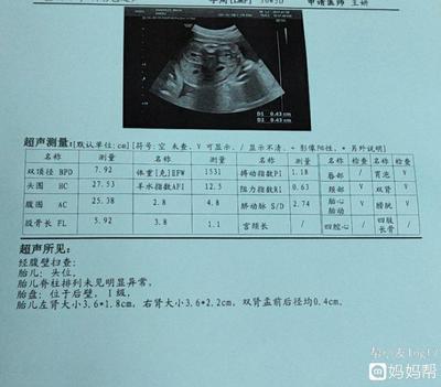 胎宝宝肾值是多少钱