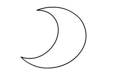 简笔画圆圆的月亮图片