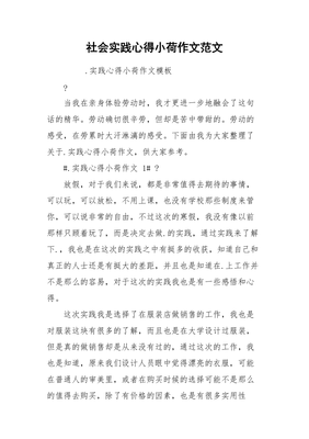 社会实践作文怎么写