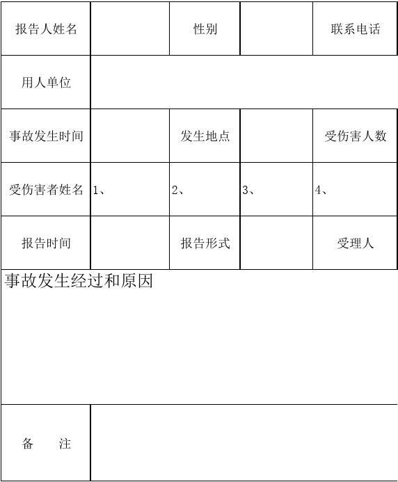 工伤事故报告怎么写