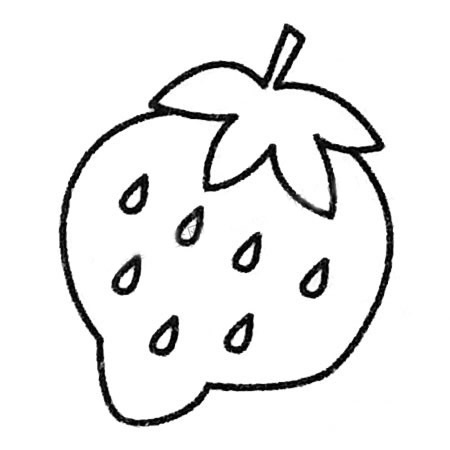 儿童简笔画草莓的画法图片