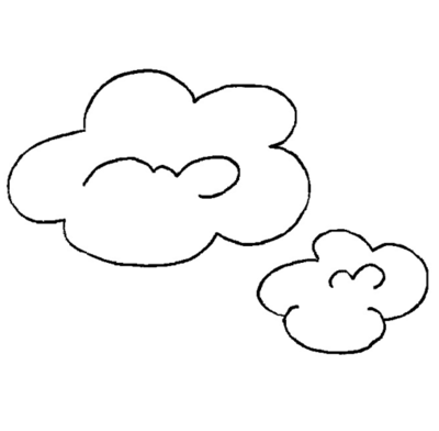 幼儿园简笔画白云图片