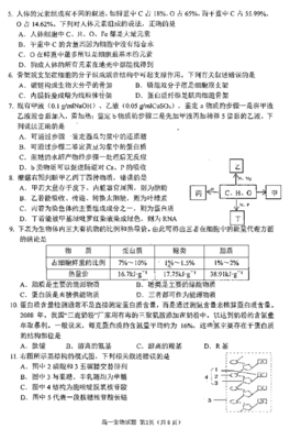 2018到2019的生物期末试卷