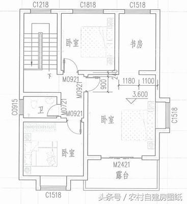 120平方三室一厅设计图