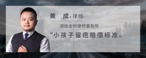 小孩上留疤赔偿标准