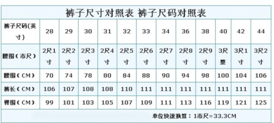 38对应的尺码是多少