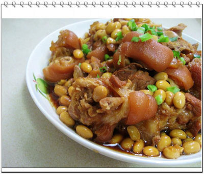 大豆蹄花的制作方法