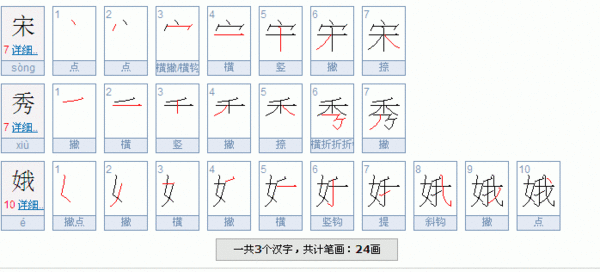 那是啊有多少笔画