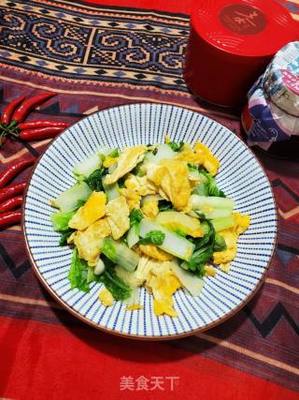 小白菜炒鸡蛋的做法