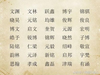 简单好听的男孩名