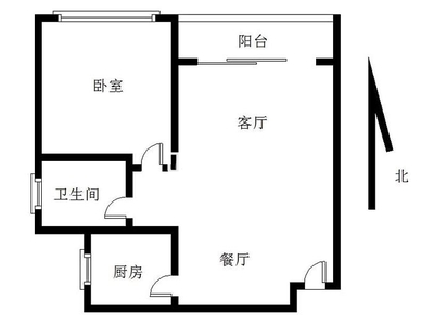 厨房和厕所在一个通道