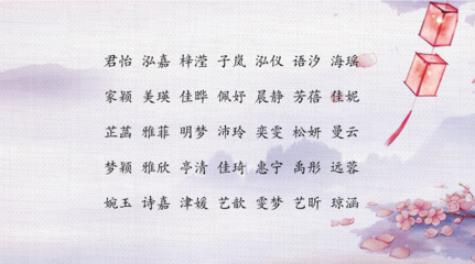 宋词里适合女孩名字