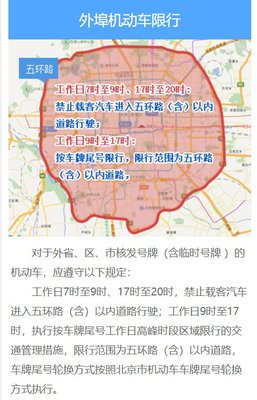 外地车在北京限行规定