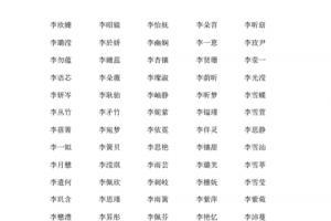 李姓女孩起名