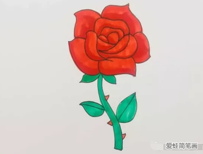彩色的玫瑰花怎么画