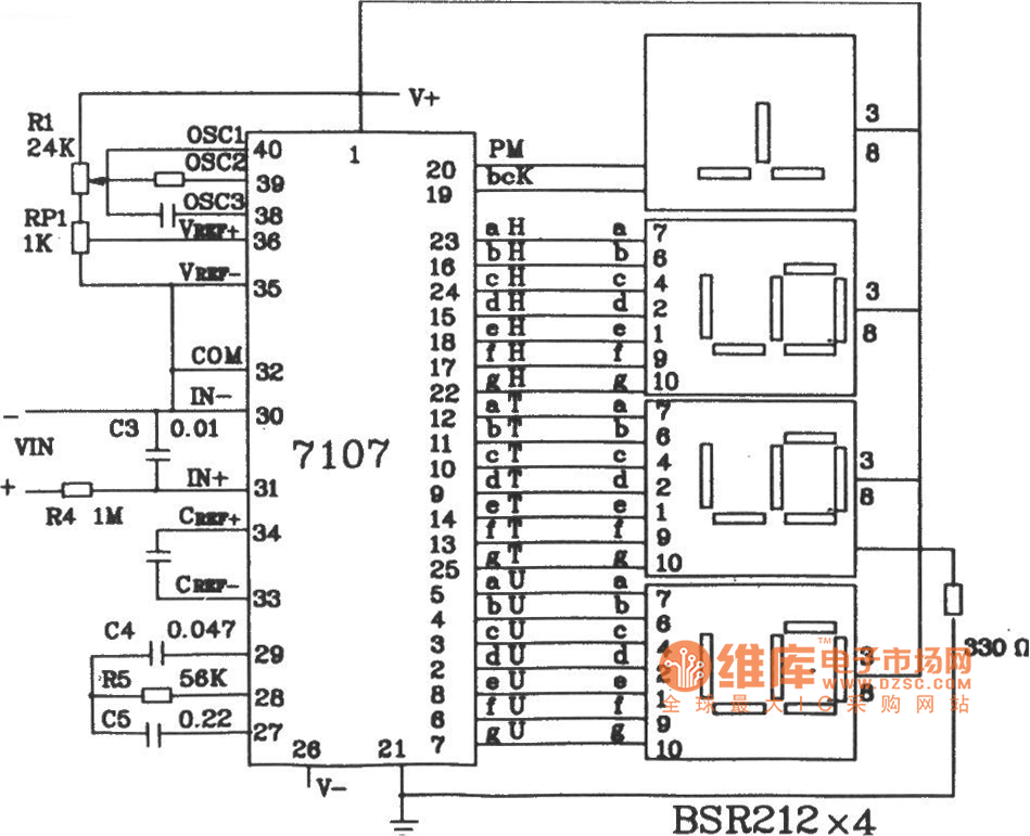 dt830b数字万用表原理图