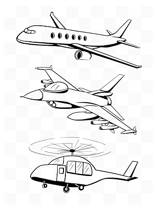 战斗机简笔画侧面图片