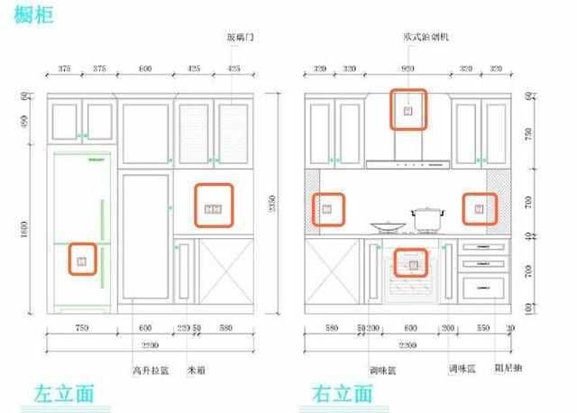 冰箱嵌入平面设计,平面设