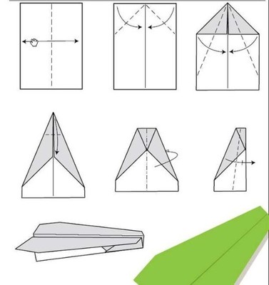 五步折纸飞机