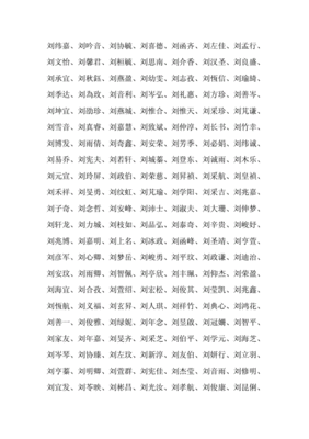 刘姓取名女孩