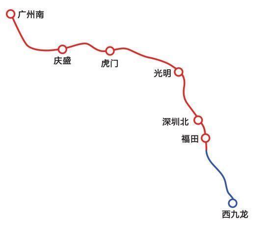 武汉到深圳北高铁路线